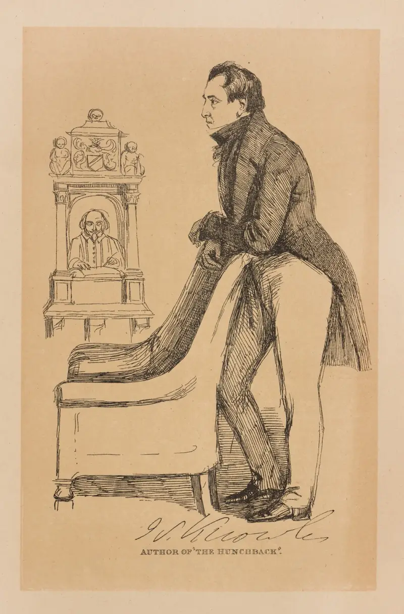 J. S. Knowles, author of ‘The Hunchback’ av Daniel Maclise