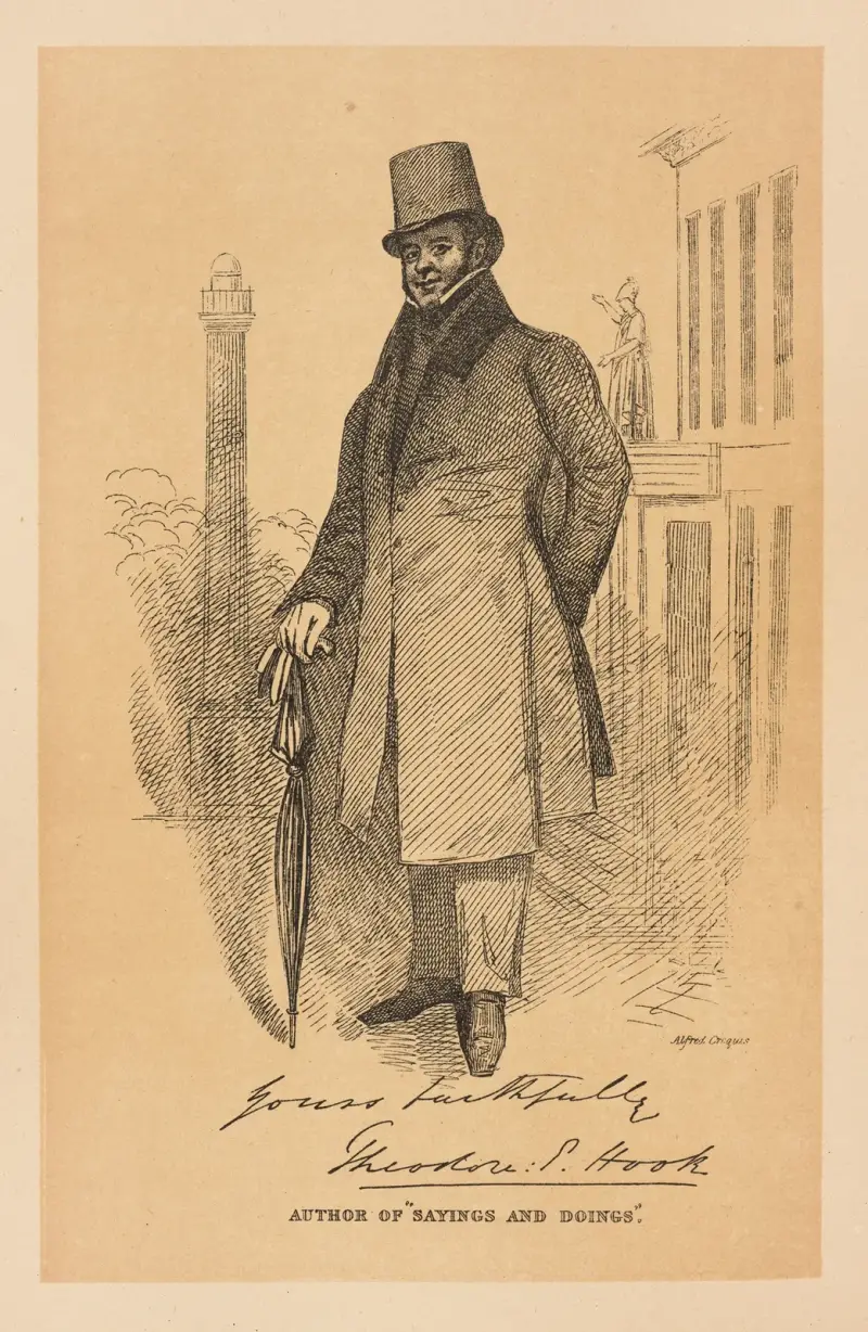 Theodore E. Hook, author of ‘Sayings and Doings’ av Daniel Maclise
