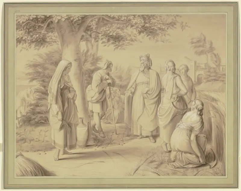 Boas und Ruth von Moritz Daniel Oppenheim