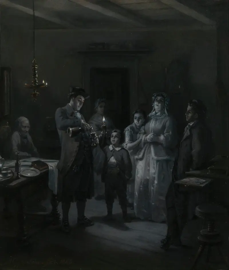 The Conclusion of the Sabbath (Sabbath-Ausgang) av Moritz Daniel Oppenheim