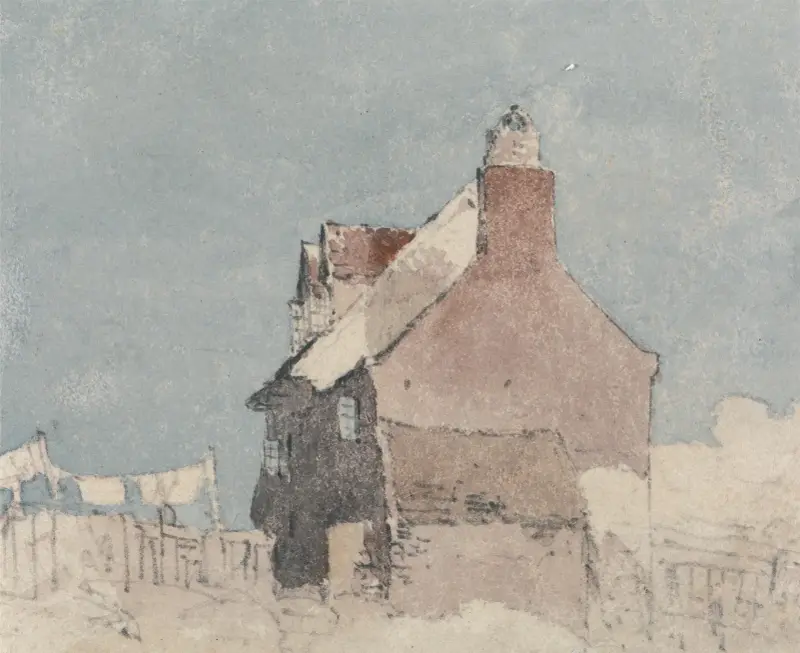 Stugan vid Northfleet, Kent av David Cox