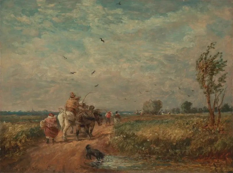 Auf dem Weg zur Heuwiese von David Cox