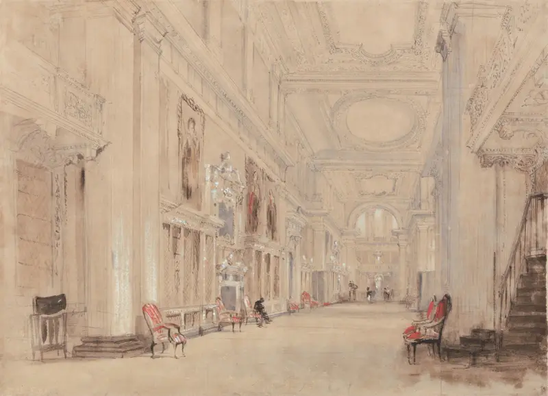 Long Library at Blenheim Palace av David Cox