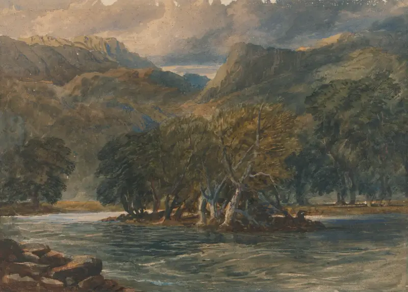 Vid Conwayfloden, Nordwales av David Cox
