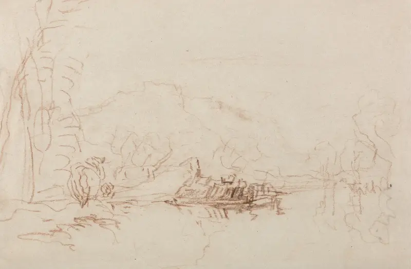 Flusslandschaft, 1840 von David Cox