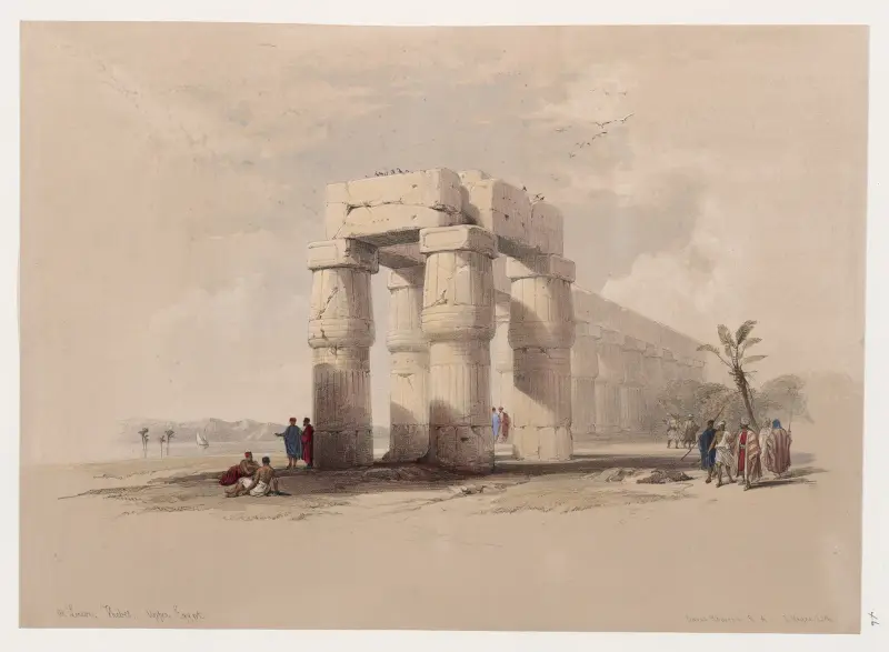 Vid Luxor, Thebe. Övre Egypten. av David Roberts