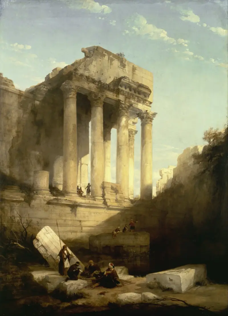 Baalbec, ruiner av Bacchustemplet av David Roberts