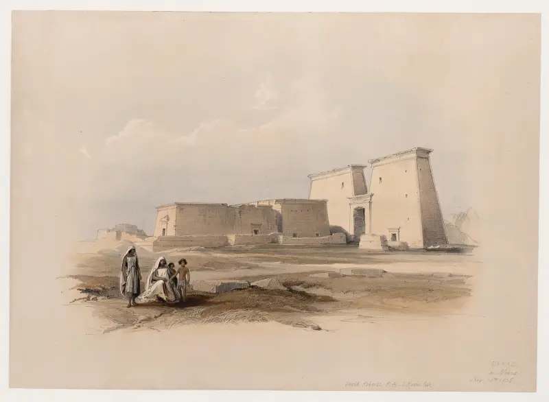 Dakke in Nubien. 14. November 1836. von David Roberts