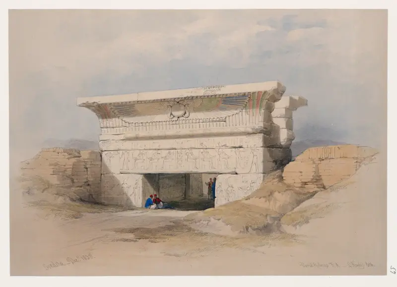 Dendera [Dandara]. Dec. 1838. av David Roberts