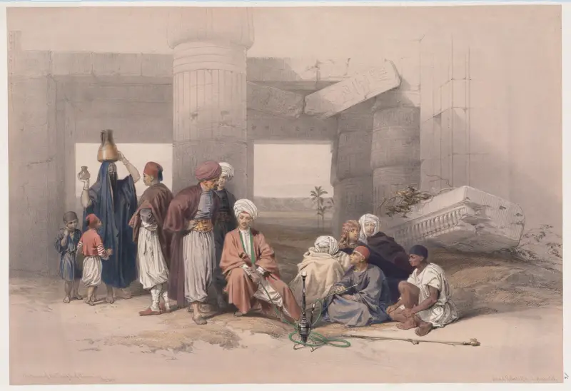 Eingang zum Tempel des Amun, Theben von David Roberts