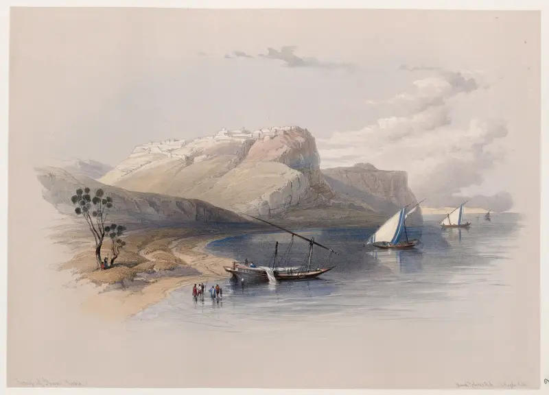 Fortress of Ibrim, Nubia. av David Roberts