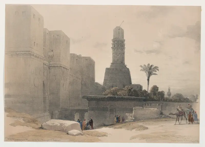 Segerporten [Bab an-Nasr] och El Hakims moské av David Roberts