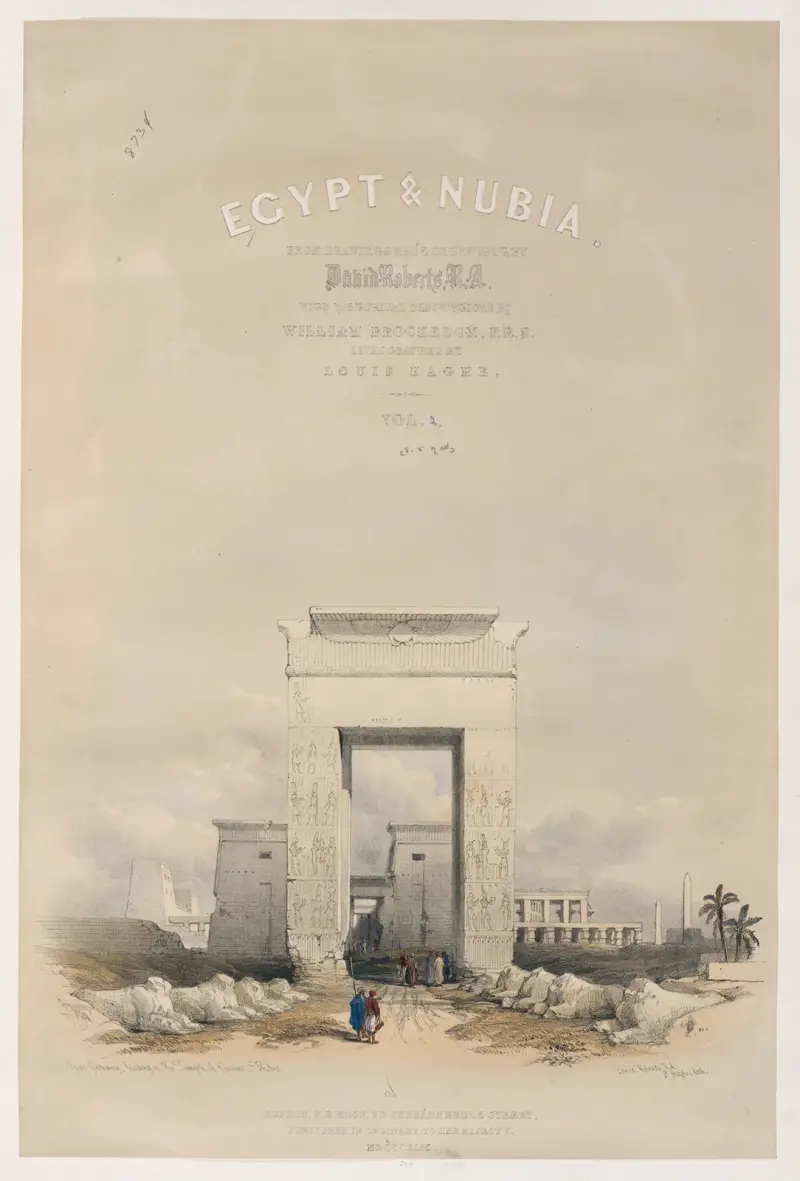 Das große Tor zum Tempel von Karnak, Theben von David Roberts