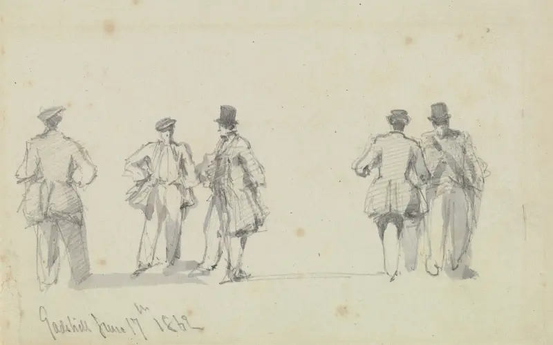 Group of Figures, Gadshill av David Roberts