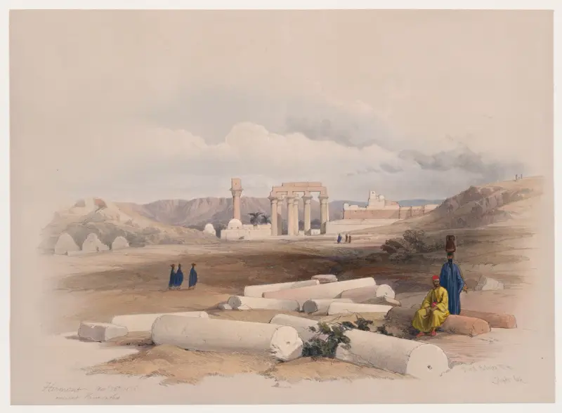 Hermont [Armant], forntida Hirmonthis. 26 nov. 1838. av David Roberts