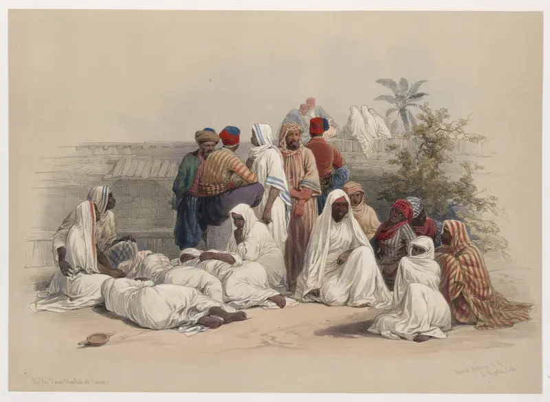 På slavmarknaden i Kairo av David Roberts