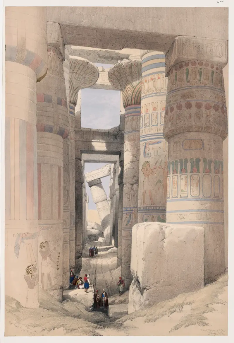 Karnac [Karnak]. Nov. 27, 1838. av David Roberts