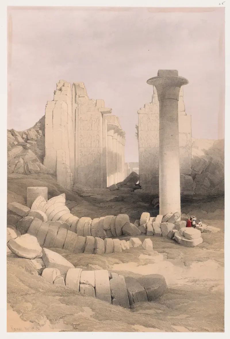 Karnak [Karnak]. 29 november 1838. av David Roberts