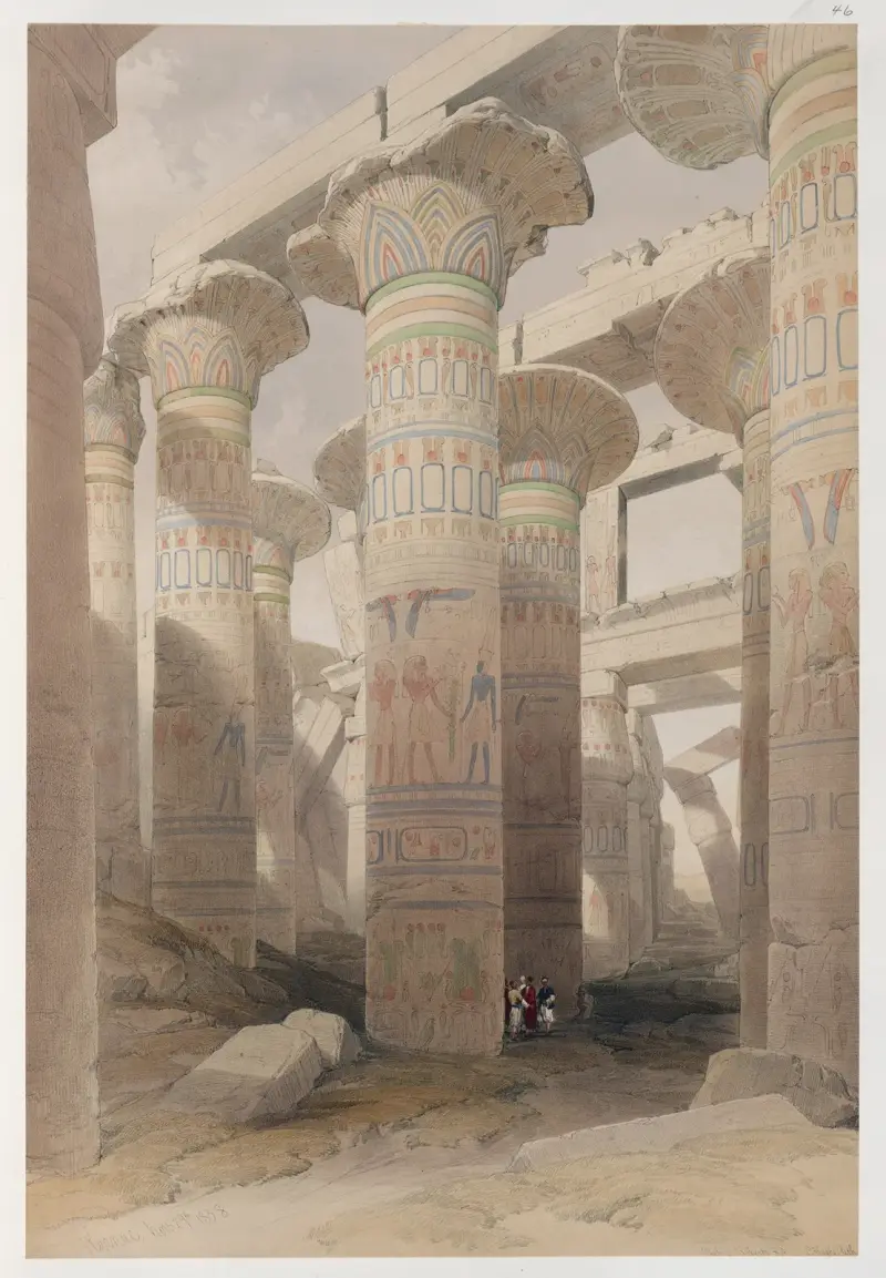 Karnac [Karnak]. Nov. 29th, 1838 av David Roberts