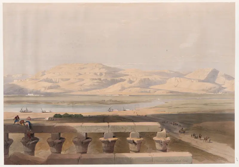 Libyska bergskedjan, från Luxors tempel av David Roberts