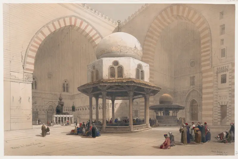 Sultan Hassans moské, Kairo av David Roberts