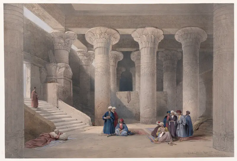 Templet i Esneh (Isnâ). 25 november 1838. av David Roberts