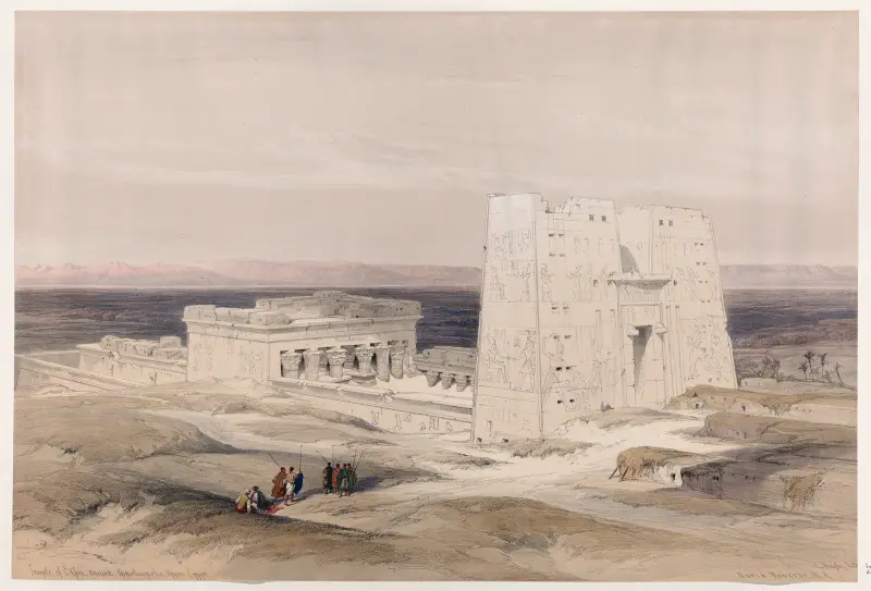 Edfutemplet [Idfû], forntida Apollinopolis, Övre Egypten. av David Roberts