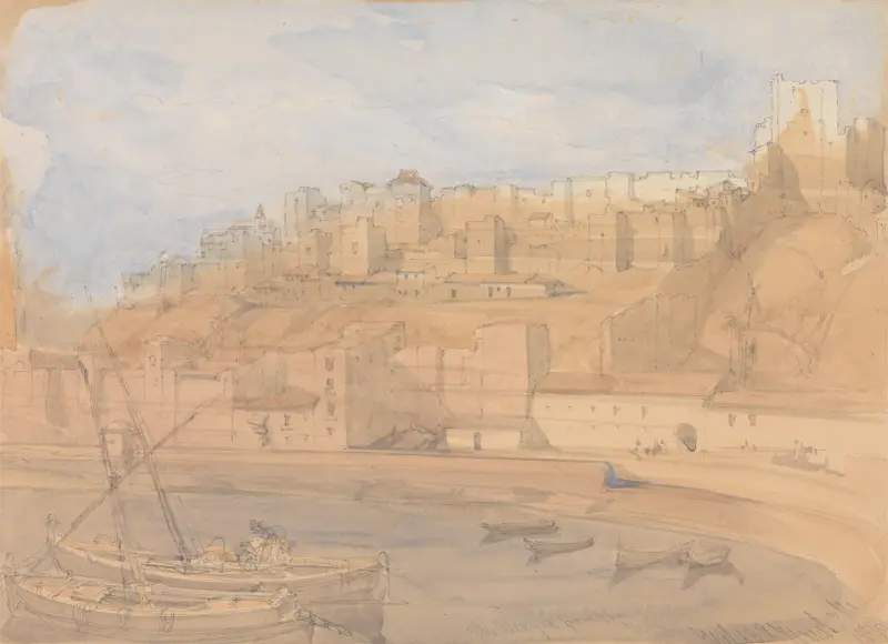 The Alcazaba from the Mole, Malaga av David Roberts