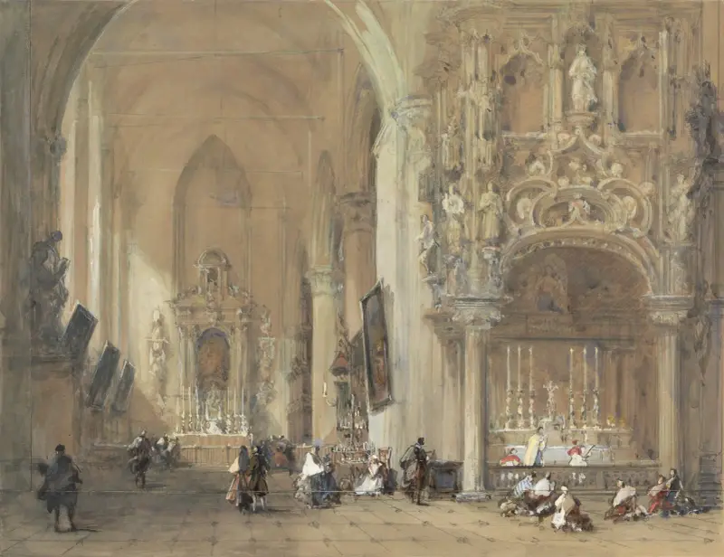Kyrkan i Dixmude, Västflandern av David Roberts