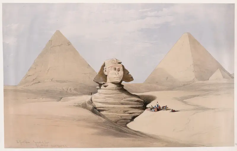 Den stora sfinxen, Giza av David Roberts