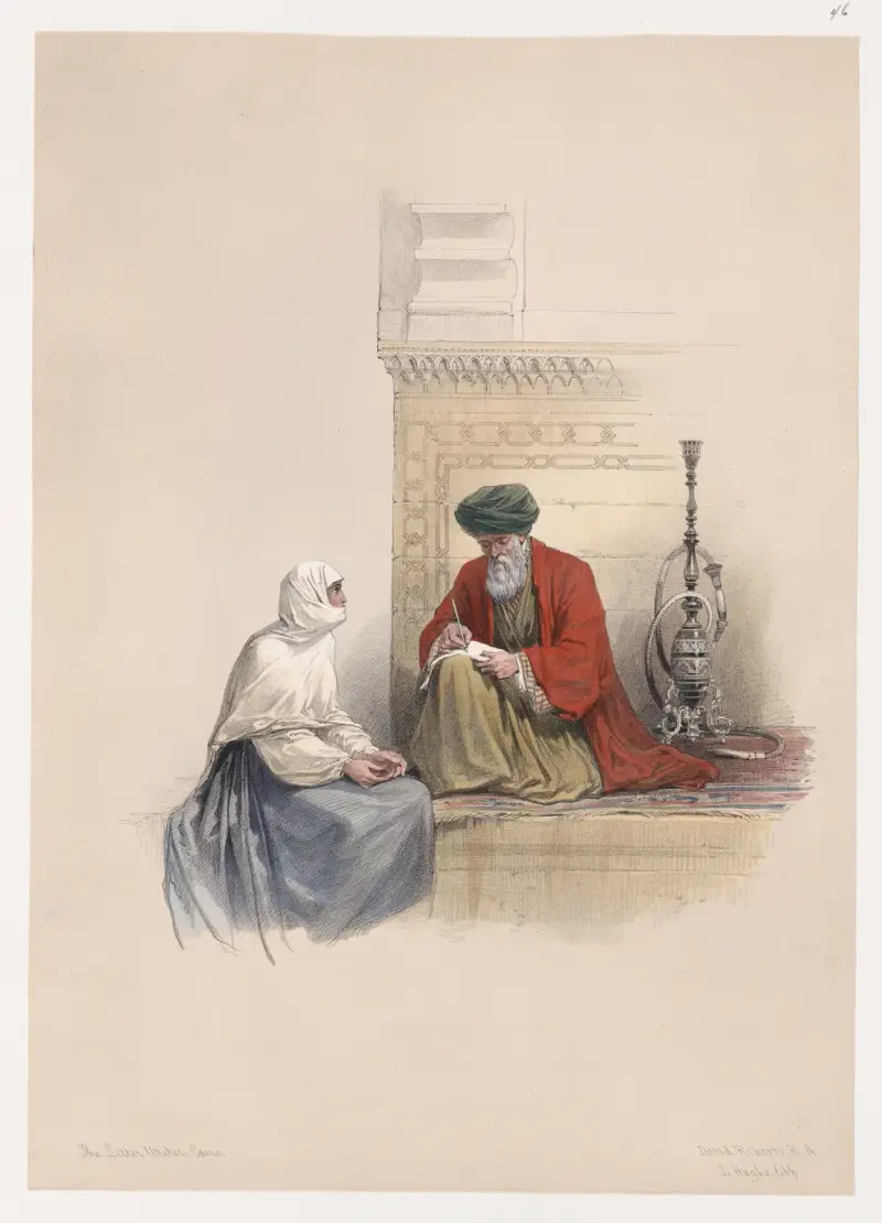 Brevskrivaren, Kairo av David Roberts