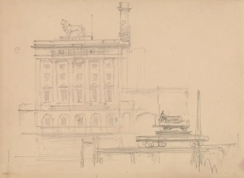 Lejonbryggeriet vid Themsen av David Roberts