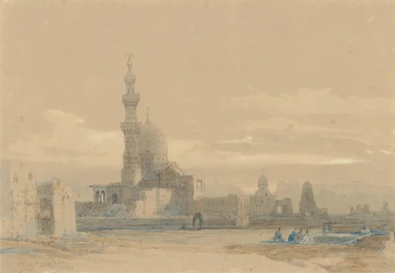 The Tombs of the Caliphs, Cairo av David Roberts