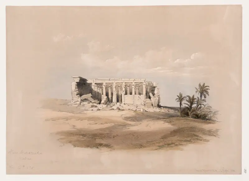 Wady Maharraka, Nubia. Nov. 14th, 1838. av David Roberts