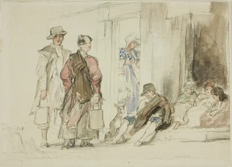 Figuren an einer Türöffnung von Sir David Wilkie