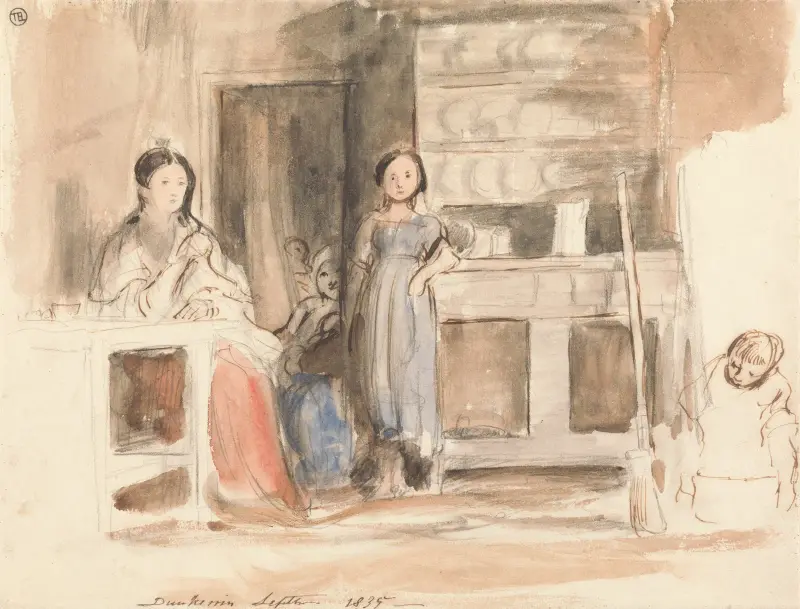 Küchenszene; Dunkerrin, September 1835 von Sir David Wilkie