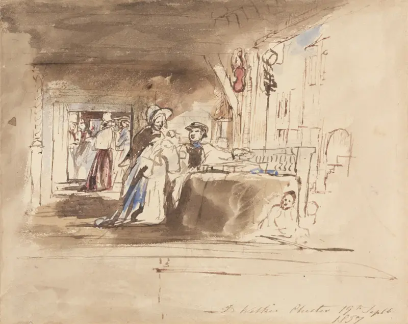 Shopping in the Rows, Chester av Sir David Wilkie