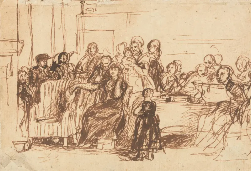 Skizze zu ‚Das Testament lesen‘ von Sir David Wilkie