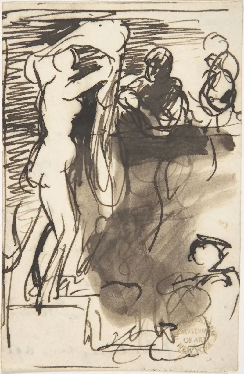 Studien zu „Die Braut bei ihrer Morgentoilette am Tag ihrer Hochzeit“ von Sir David Wilkie