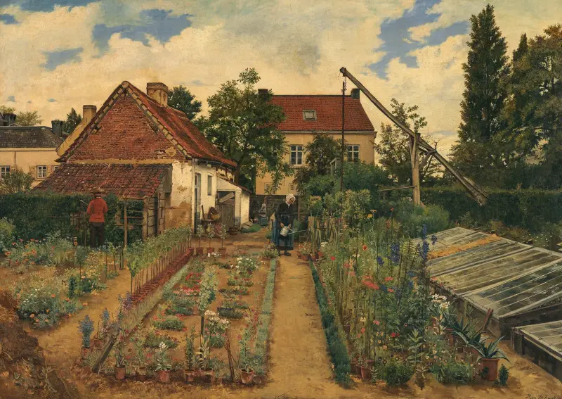 Garden of a Florist av Henri de Braekeleer