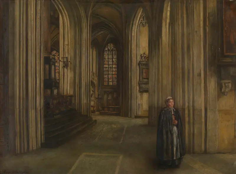 Interior of a Church av Henri de Braekeleer