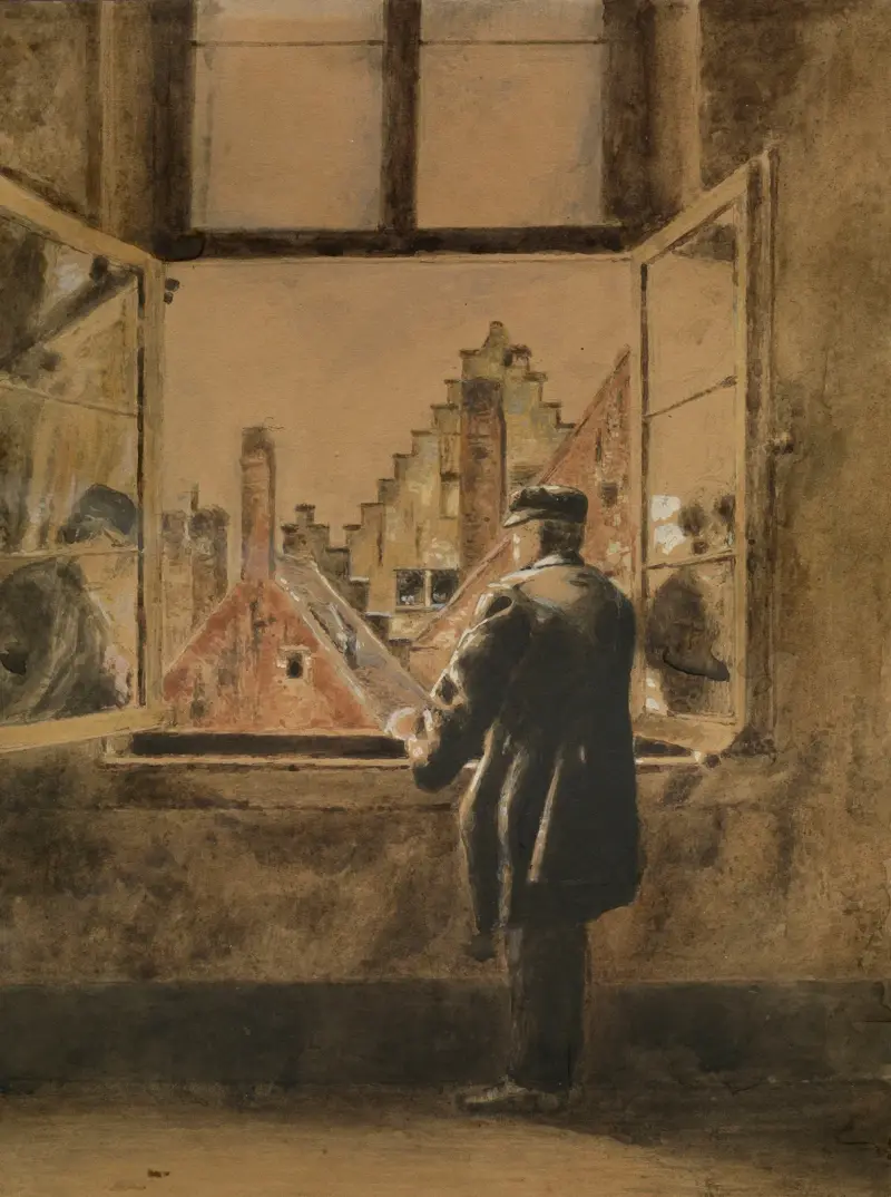 Muž u okna, 1876, Henri de Braekeleer