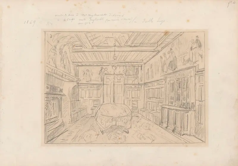 The Dining Room in the House of the Artist Henri Leys av Henri de Braekeleer