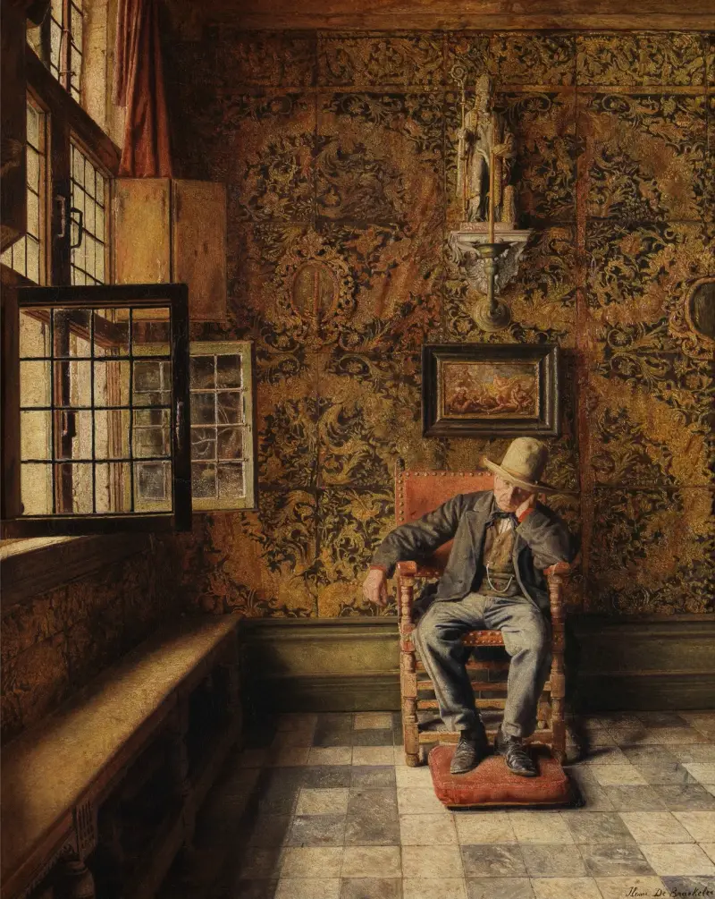 The Man in the Chair av Henri de Braekeleer