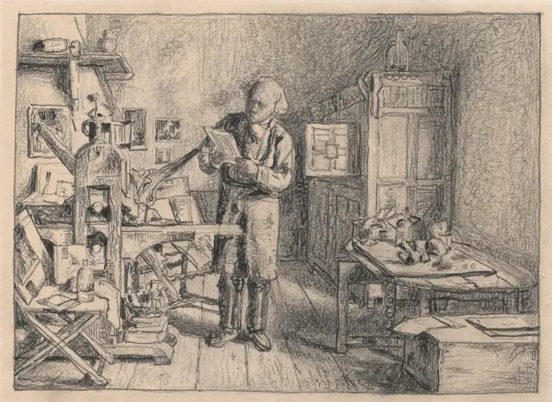 Plåtskrivaren av Henri de Braekeleer