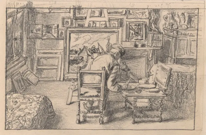 Der Retuscheur, 1878 von Henri de Braekeleer