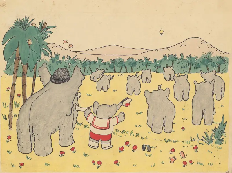 Babar auf Reisen, Taf. 3 von Jean de Brunhoff