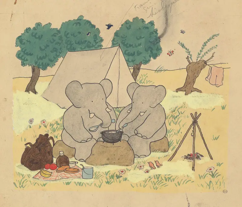 Le voyage de Babar Pl.05 av Jean de Brunhoff