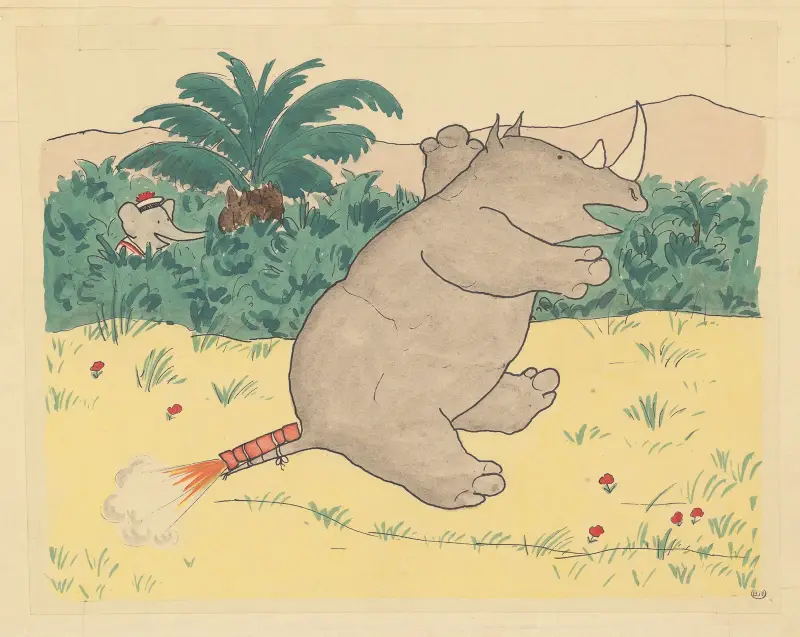 Babar reist, Taf. 12 von Jean de Brunhoff