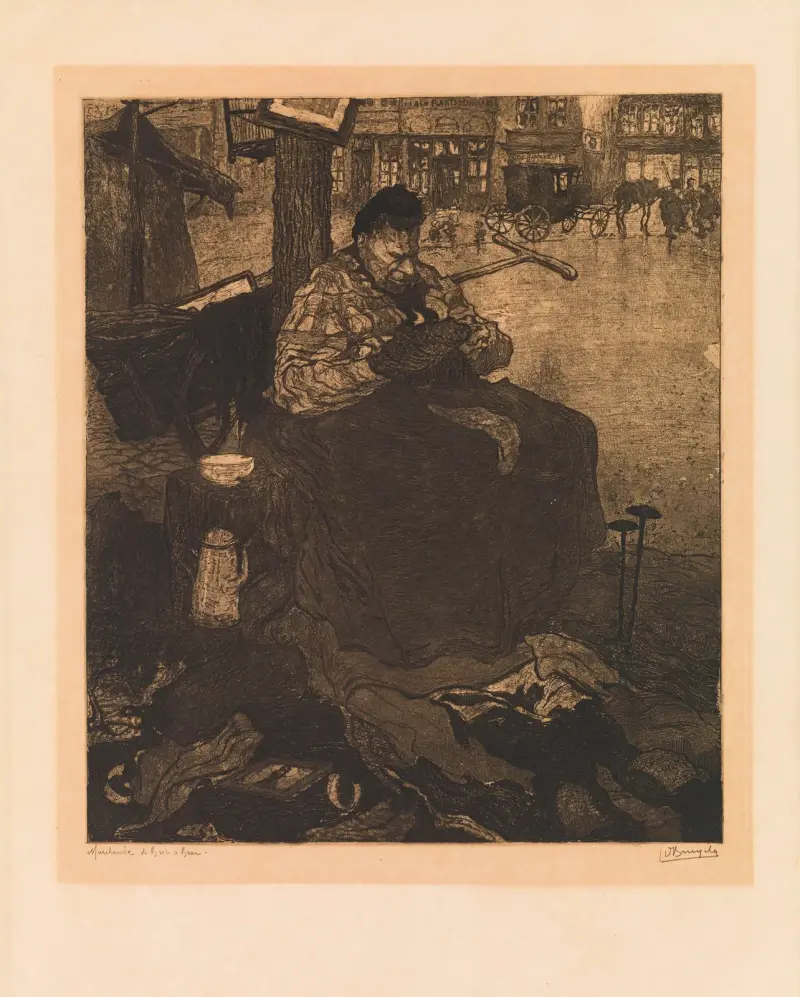 En loppmarknadshandlare av Jules De Bruycker